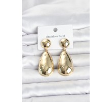 316L Çelik Gold Renk Damla Model Kadın Küpe TJ-BKP11830