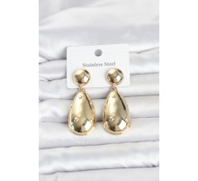 316L Çelik Gold Renk Damla Model Kadın Küpe TJ-BKP11830