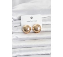 316L Çelik Gold Renk Top Model Kadın Küpe TJ-BKP11836