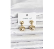 316L Çelik Gold Renk Vintage Model Kadın Küpe TJ-BKP11837