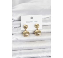 316L Çelik Gold Renk Vintage Model Kadın Küpe TJ-BKP11837