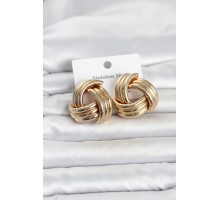 316L Çelik Gold Renk Sarmal Model Kadın Küpe TJ-BKP11841