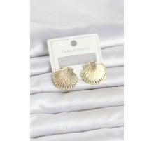 Gold Renk Pirinç Deniz Kabuğu Model Kadın Küpe TJ-BKP11849