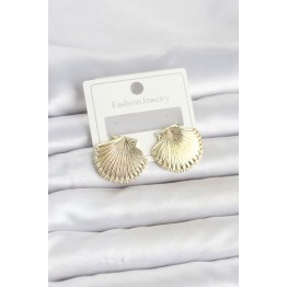 Gold Renk Pirinç Deniz Kabuğu Model Kadın Küpe TJ-BKP11849