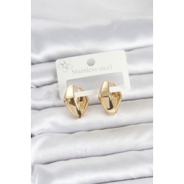 316L Çelik Gold Renk Elmas Model Halka Kadın Küpe TJ-BKP11855
