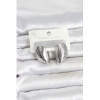 316L Çelik Gümüş Renk Midye Model Kadın Küpe TJ-BKP11862