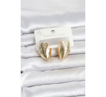 316L Çelik Gold Renk Midye Model Kadın Küpe TJ-BKP11863