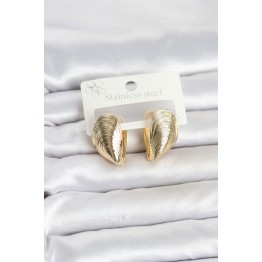 316L Çelik Gold Renk Midye Model Kadın Küpe TJ-BKP11863