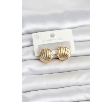 316L Çelik Gold Renk Deniz Kabuğu Model Kadın Küpe TJ-BKP11865