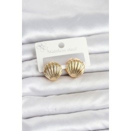 316L Çelik Gold Renk Deniz Kabuğu Model Kadın Küpe TJ-BKP11865