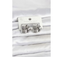 316L Çelik Gümüş Renk Sarmal Model Kadın Küpe TJ-BKP11866