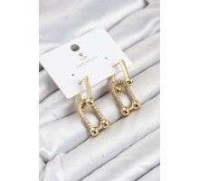 Gold Renk VIP Seri Tifani Zirkon Taşlı Kadın Küpe TJ-BKP11895