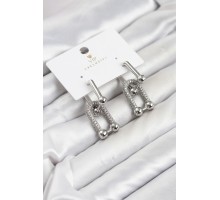 Gümüş Renk VIP Seri Tifani Zirkon Taşlı Kadın Küpe TJ-BKP11896