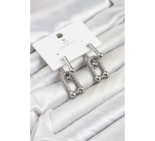 Gümüş Renk VIP Seri Tifani Zirkon Taşlı Kadın Küpe TJ-BKP11896