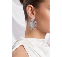 Gümüş Renk Zirkon Taşlı Palmiye Model Kadın Abiye Küpe TJ-BKP11898