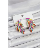 Karışık Renk Kristal Taşlı Kanat Küpe TJ-BKP11912