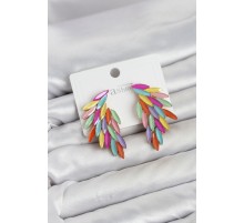 Karışık Renk Kristal Taşlı Kanat Küpe TJ-BKP11912