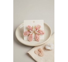 Pembe Renk Orkide Model Organze Küpe TJ-BKP11988