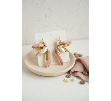 Pembe Renk Lotus Yaprak Model Kadın Küpe TJ-BKP11995
