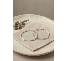 316L Çelik Gümüş Renk 46 mm Halka Küpe TJ-BKP12002