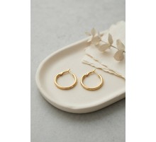 316L Çelik Gold Renk 22 mm Halka Küpe TJ-BKP12005