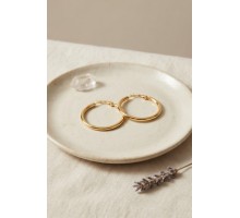 316L Çelik Gold Renk 28 mm Halka Küpe TJ-BKP12006