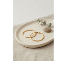 316L Çelik Gold Renk 36 mm Halka Küpe TJ-BKP12007