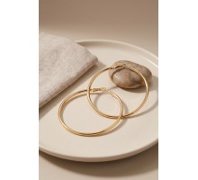 316L Çelik Gold Renk 56 mm Halka Küpe TJ-BKP12009