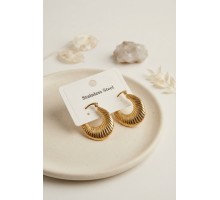 316L Çelik Gold Renk Halka Model Küpe TJ-BKP12021