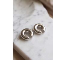 316L Çelik Gümüş Renk Çiftli Earcuff Küpe TJ-BKP12063