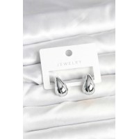 Gümüş Renk Damla Küpe 17 mm TJ-BKP12195
