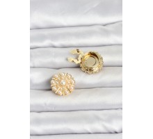 Vintage Model Gold Renk Düğme veya Manşet Broşu TJ-BR486