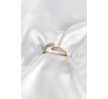 Zirkon Taşlı Gold Renk Pirinç Yüzük TJ-BYK4185