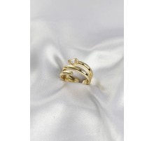 Pirinç Gold Renk Sarmal Yılan Model Kadın Yüzük TJ-BYK4197