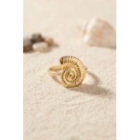 Nautilus Tasarım Gold Renk Kadın Yüzük TJ-BYK4213