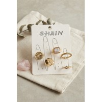 Gold Renk Pirinç Bohem Yüzük Kombini BYK4274 TJ-BYK4274
