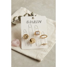 Gold Renk Pirinç Bohem Yüzük Kombini BYK4274 TJ-BYK4274