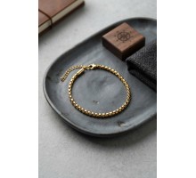 316L Çelik Gold Renk Kutu Zincir Erkek Bileklik TJ-EB3808