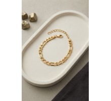 316L Çelik Gold Renk Figaro Zincir Model Erkek Bileklik TJ-EB3810