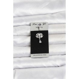 316L Cerrahi Çelik Zirkon Taşlı Kanatlı Model Göbek Piercing TJ-PR1375