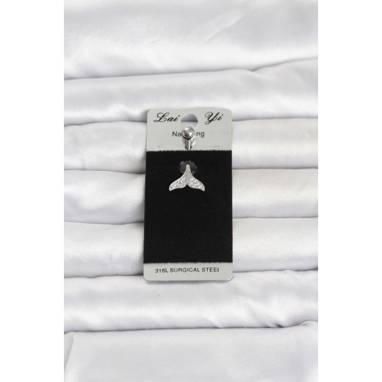 316L Cerrahi Çelik Dolphin Kuyruk Model Göbek Piercing TJ-PR1382
