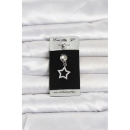 316L Cerrahi Çelik Sallantılı Yıldız Model Göbek Piercing TJ-PR1386