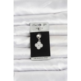 316L Cerrahi Çelik Sallantılı Yonca Model Göbek Piercing TJ-PR1388