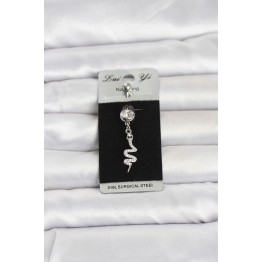 316L Cerrahi Çelik Sallantılı Yılan Model Göbek Piercing TJ-PR1392