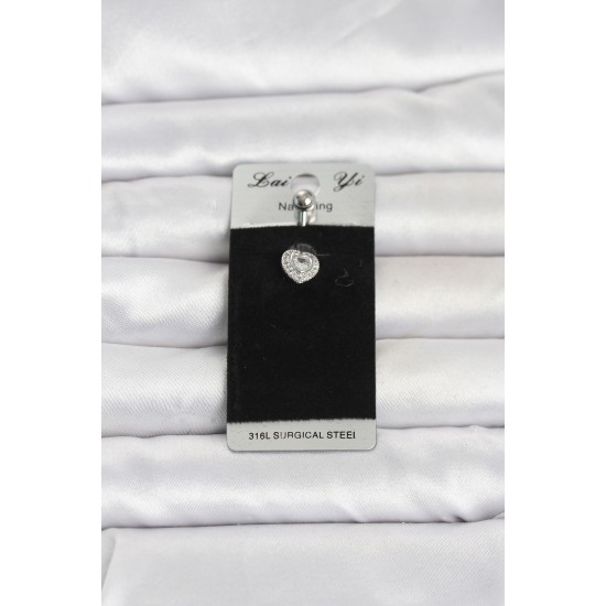 316L Cerrahi Çelik Minimal Kalp Model Göbek Piercing TJ-PR1399