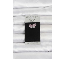 316L Cerrahi Çelik Pembe Fiyonk Model Göbek Piercing TJ-PR1400