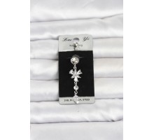 316L Cerrahi Çelik Sallantılı Zirkon Taşlı Model Göbek Piercing TJ-PR1410