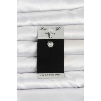 316L Cerrahi Çelik Zirkon Taşlı Kalp Model Göbek Piercing TJ-PR1412