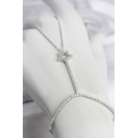 Gümüş Renk Pirinç Zirkon Taşlı Yıldız Model Şahmeran TJ-SN776