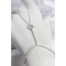 Gümüş Renk Pirinç Zirkon Taşlı Yıldız Model Şahmeran TJ-SN776